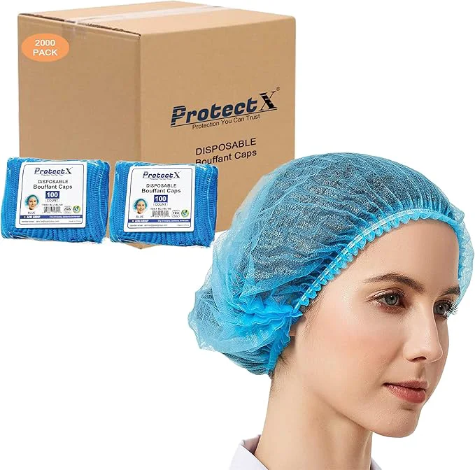 Elite ProtectX Disposable Bouffant Caps Hair Head Cover Nets 21 First-Class