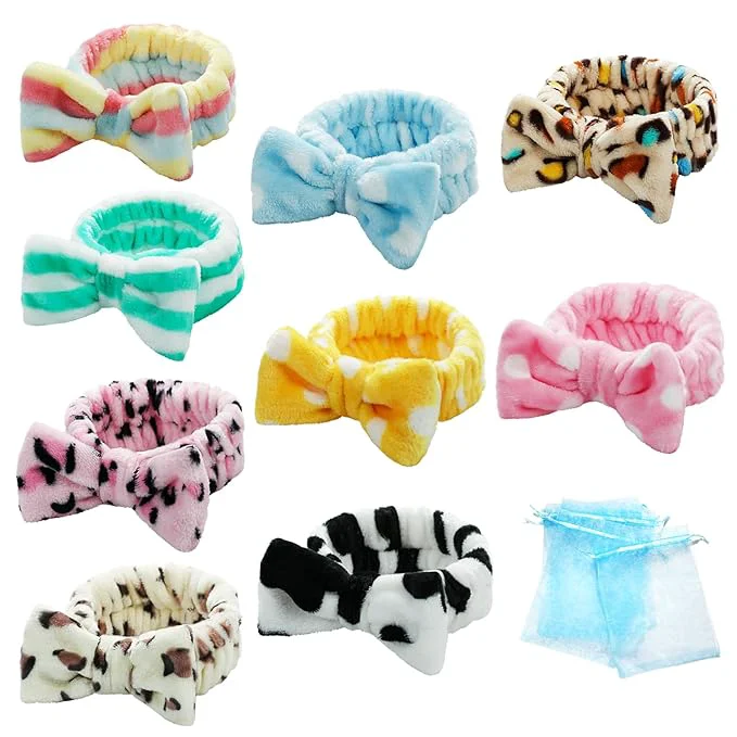 Organic TDHDIKE Stocking Stuffers For Women Teen Girls Spa Headband Bow Facial Makeup Elegant