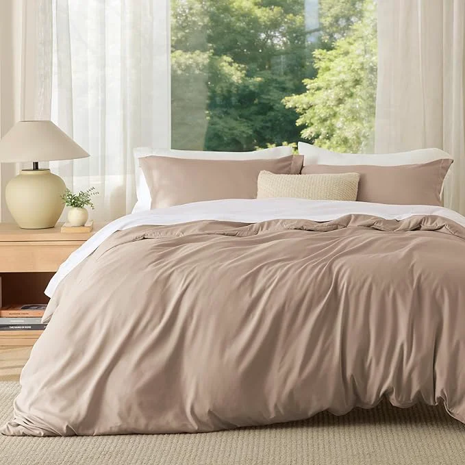 Long-Lasting Bedsure Duvet Cover King Size – Soft Double Brushed Bedding Set for Kids amp Adults Zipper Closure 3 Pieces Includes 1 Duvet Cover 104 quot x90 quot amp 2 Pillow Shams NO Comforter Light Khaki Trusted