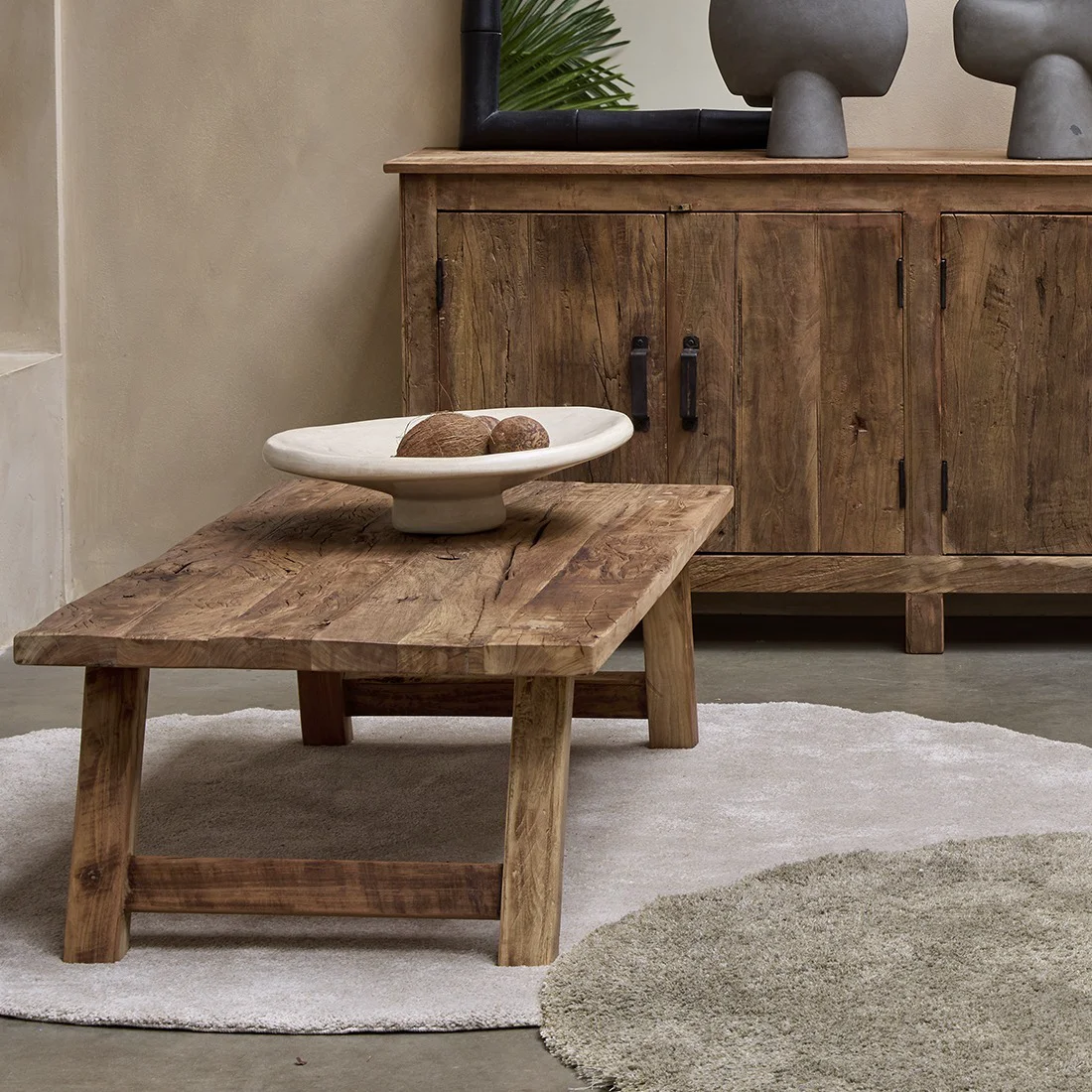 Recyclable Farmwood coffeetable rectangular Long-Lasting