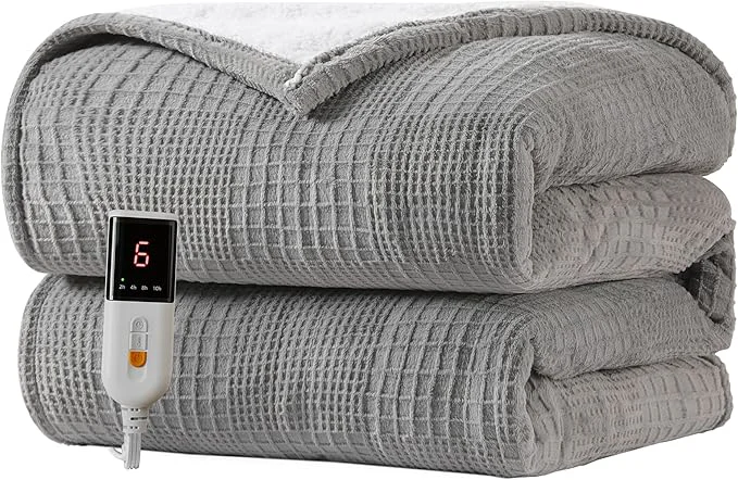 Original Design Heated Blanket Electric Blanket Throw 50 39 39 X60 39 39 -Heating Throw with 9 Heat Settings-2-10 Hours Auto Off ETL Machine Washable Grey Elegant