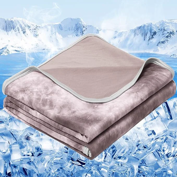 Sophisticated inhand Cooling Blanket Full Size 80 quot x90 quot Cooling Blankets for Hot Sleepers Absorbs Heat to Keep Adults Cool for Summer Nights Sweats Thin Cold Lightweight Blanket for Couch Bed All Season Use Premium