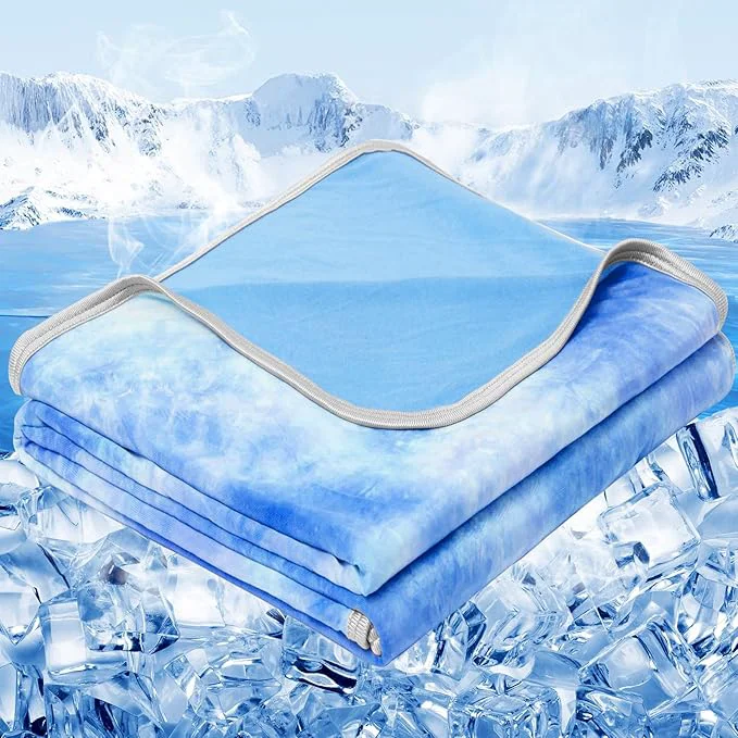 High-Grade inhand Cooling Blanket Twin Size 60 quot x80 quot Cooling Blankets for Hot Sleepers Absorbs Heat to Keep Adults Cool for Summer Nights Sweats Thin Cold Lightweight Blanket for Couch Bed All Season Use Organic