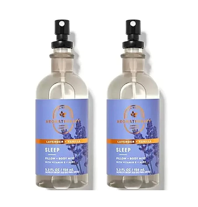 Reusable Bath Body Works Aromatherapy Lavender Vanilla Stress Relief Pillow Mist Detailed