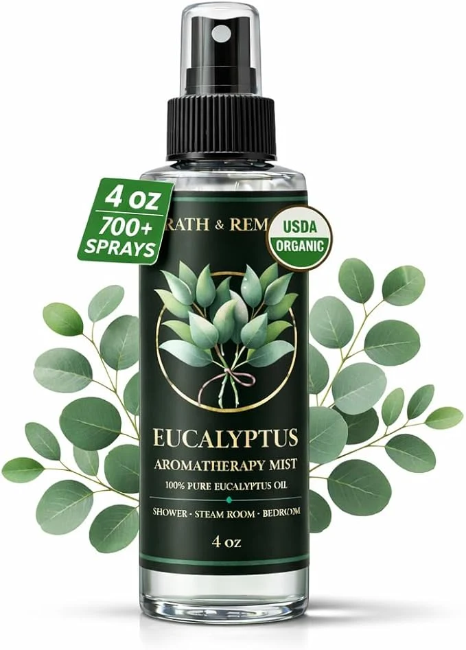 Lightweight Eucalyptus Shower Spray Aromatherapy — 700 Sprays USDA Organic Pure Advanced