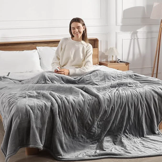Innovative Heated Blanket Queen Size Electric Blanket 84 39 39 X90 39 39 – Fast Heating Blanket Ultra Soft with Dual Controllers 5 Heat Levels amp 10 Hrs Timer Machine Washable Queen Heated Blanket Gray Consistent