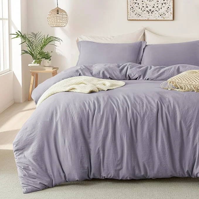 Pure MILDLY Super Soft Duvet Cover 2pcs – Washed Microfiber Comforter Cover Set with Zipper Closure amp Corner Ties No Comforter Original