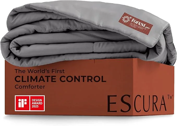Luxury ESCURA Tw® Climate Control Comforter Twin Twin XL German Patented PCM Down All-Season Design for Hot Sleepers amp Night Sweats Bamboo Lightweight Breathable Hypoallergenic Blanket Stylish