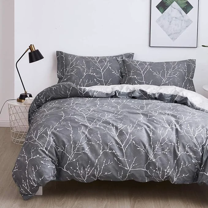 Genuine OAITE Duvet Cover Set Cotton Comforter Cover with Floral Pattern Duvet Cover Set Soft Bedding Set Includes with 3 Piece 2 Pillow Shams 1 Duvet Cover Outstanding