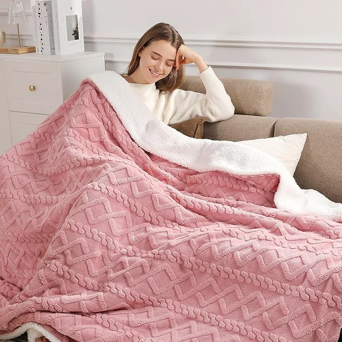 Crafted Heating Blanket Queen Size Electric Blanket – 84 quot x90 quot Dual Control Heated Blankets for Bed with 5 Heating Levels and 10 Hours Auto-Off Soft Fluffy Sherpa Fleece Warming Gifts for Grandma Pink High-End