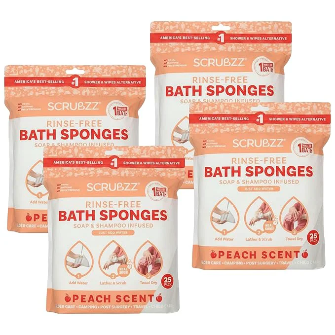 Responsible Scrubzz Disposable No Rinse Bathing Wipes Exceptional