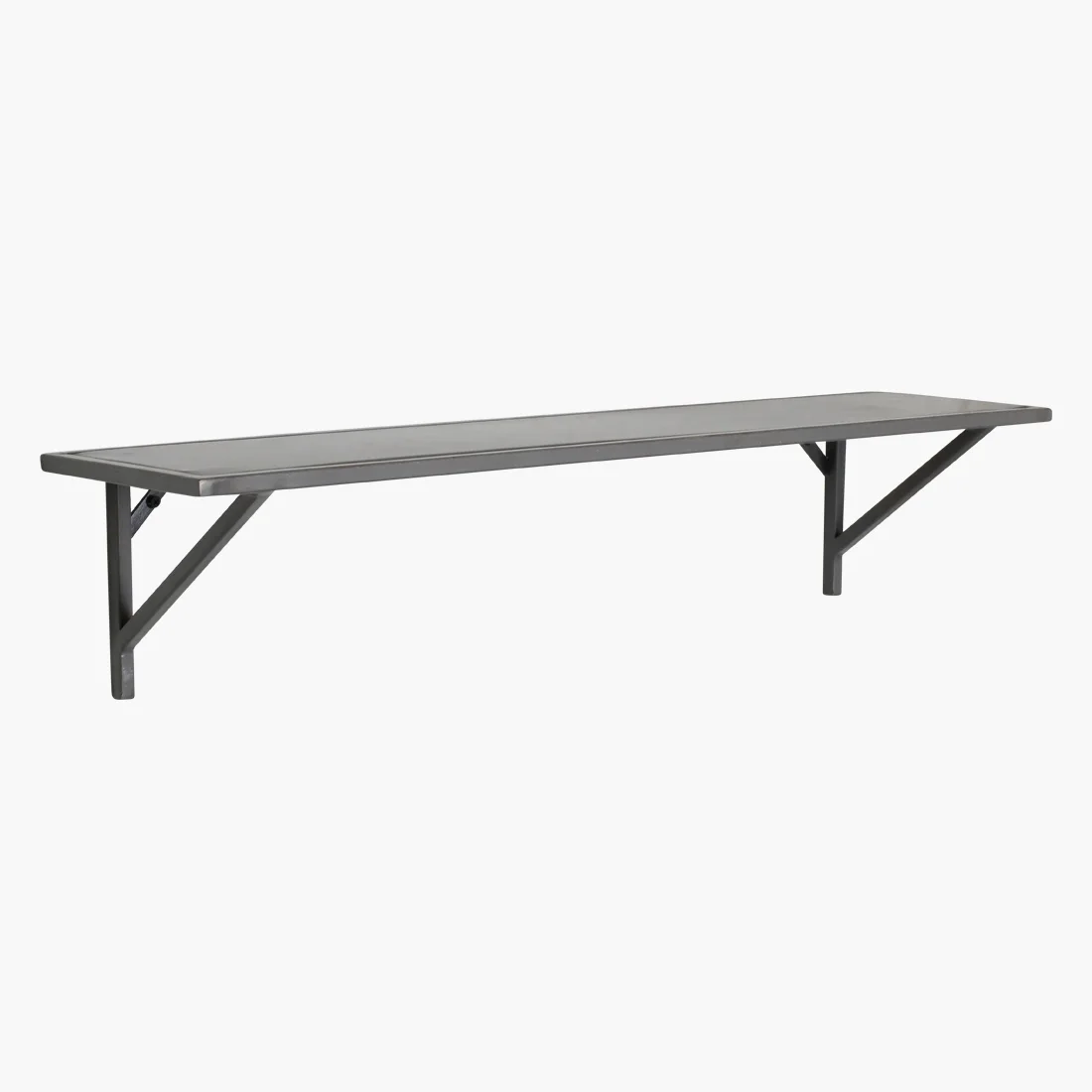 Fashionable Wall shelf square pipe metal silver Genuine