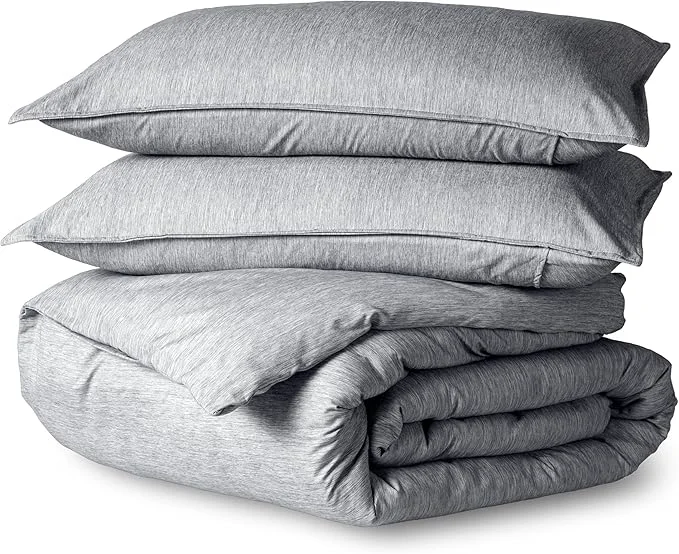 Outstanding Bare Home Bedding Duvet Cover Full Size – Premium 1800 Super Soft Collection – Lightweight Duvet Cover – Soft Textured Bedding Full Heathered Charcoal Trendy