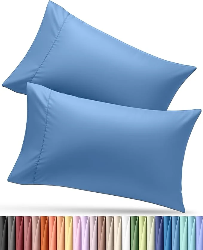High-End Utopia Bedding Pillow Cases King Size 2-Pack – Soft Brushed Microfiber – Envelope Closure – for Hospitals Hotels Guest Rooms – Oeko-TEX 20×40 Inches Dutch Blue Refined