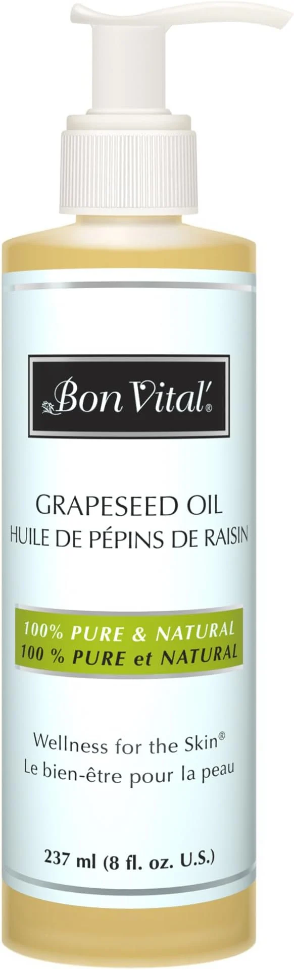 Official Bon Vital’ Grapeseed Oil Pure Skin Toner and Massage Oil Optimized