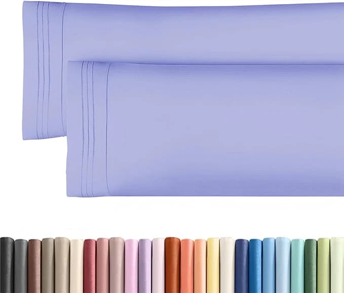 Secure Body Pillowcases Set of 2-20×54 Long Body Pillow Case – Soft Body Pillow Cover for Sleeping amp Side Sleepers – Comfy Wrinkle amp Fade – Machine Washable w Envelope Enclosure Lavender Sustainable