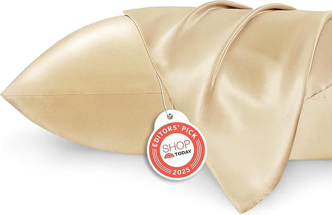 Practical Bedsure Satin Pillowcase for Hair and Skin Queen – Champagne Gold Silky Pillowcase 2 Pack with Envelope Closure Similar to Silk Pillow Cases Gifts for Women Men 20×30 Inches 2pcs Reusable