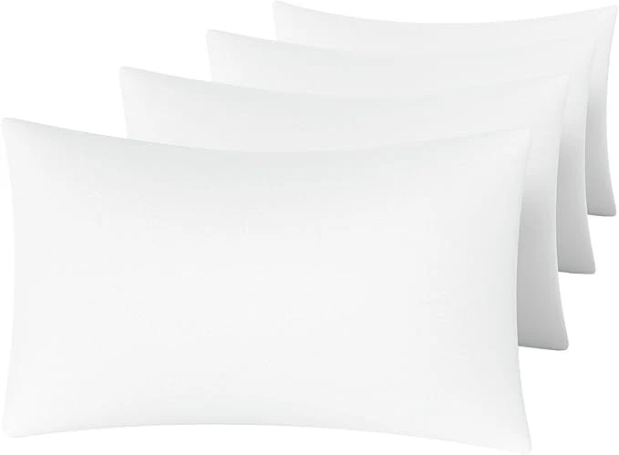 Long-Lasting MINIPANDA White Pillow Cases Standard Size Set of 4 – Super Soft Smooth and Breathable Standard Pillow Cases- Envelope Design – Machine Washable Lightweight 20X26 Inches 4 Piece Classic