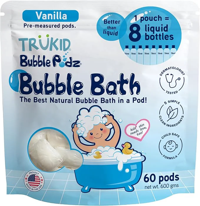 Unique TruKid Bubble Podz Bubble Bath for Kids Babies Tear Gentle Secure