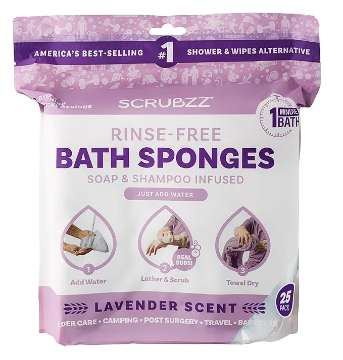 Green Scrubzz Disposable No Rinse Bathing Wipes Next-Generation