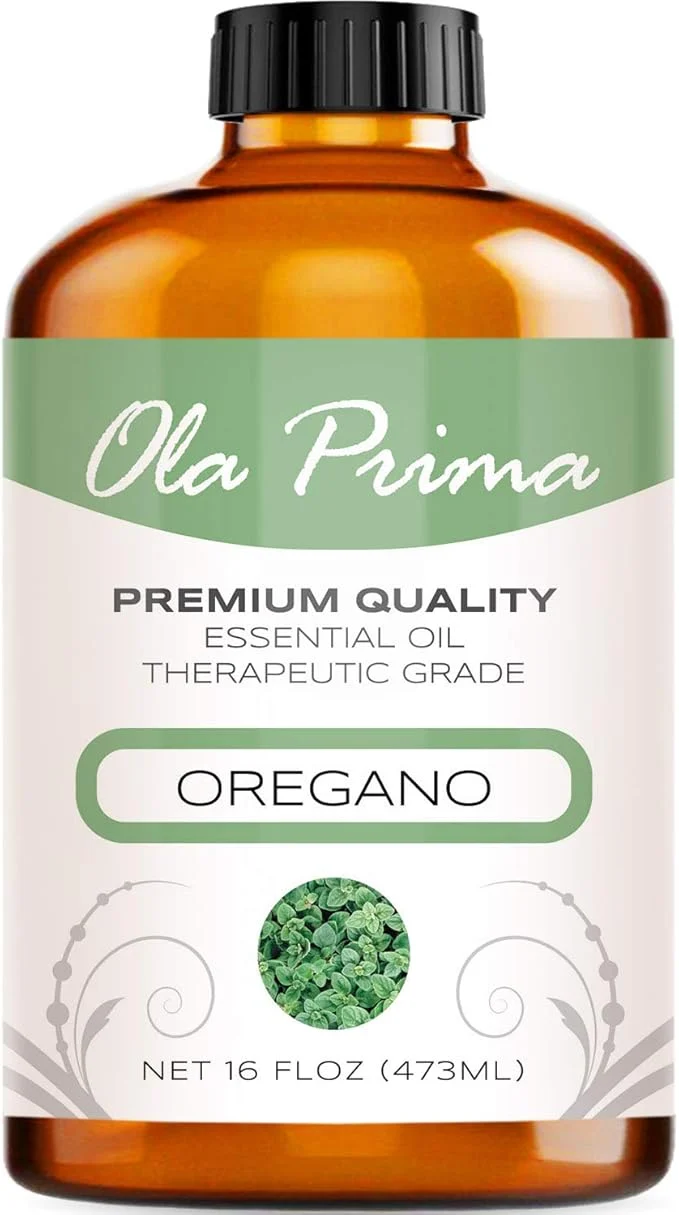 Elegant Ola Prima 16 oz Oregano Essential Oil Big Bottle High-Quality