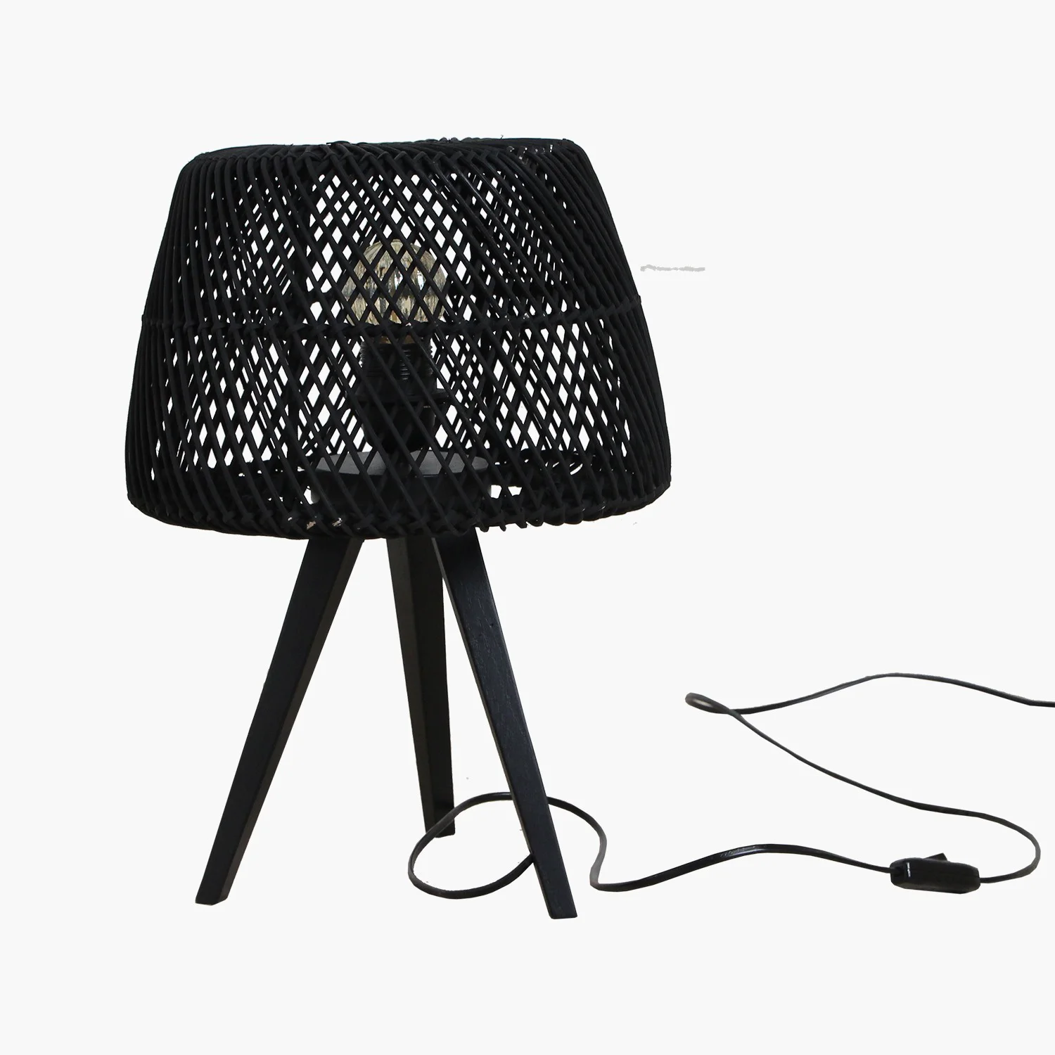 Refined Maze driepoot tafellamp zwart Fashionable