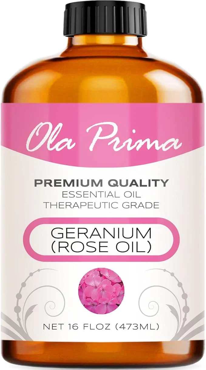 Safe Ola Prima Rose Geranium Essential Oil Pure Therapeutic Grade Enhanced