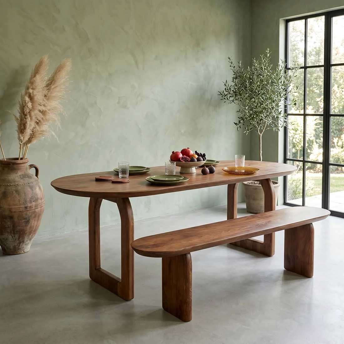 Prestigious Bullnose eettafel open bruin Responsible