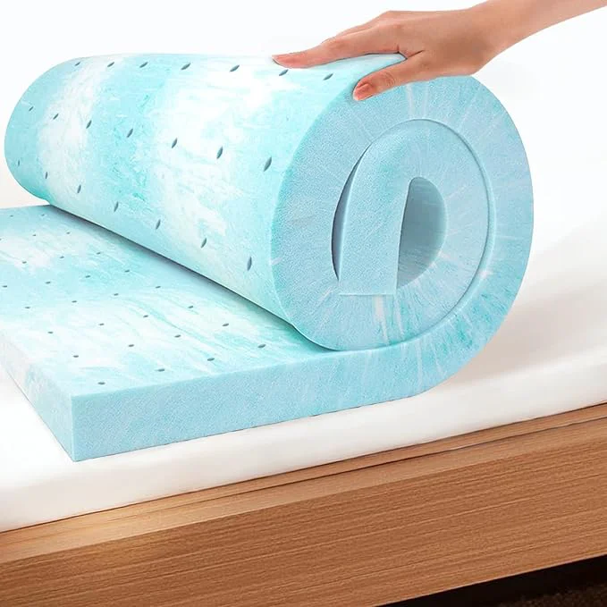 Solid EGO Topper 4 Inch King Memory Foam Mattress Topper Gel Foam Mattress Topper for Pressure Relief Ventilated Design Bed Topper in a Box CertiPUR-US 76 quot ×80 quot Medium Responsible