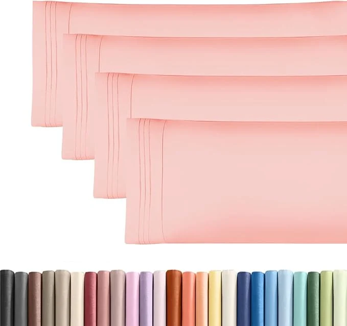 Environmentally Friendly Body Pillowcases Set of 4-20×54 Long Body Pillow Case – Soft Body Pillow Cover for Sleeping amp Side Sleepers – Comfy Breathable amp Fade – Machine Washable with Envelope Enclosure – Baby Pink Lightweight