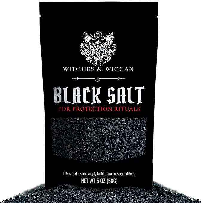 Versatile Black Salt for Protection Rituals Wiccan Spells Handcrafted Negative Energy Efficient