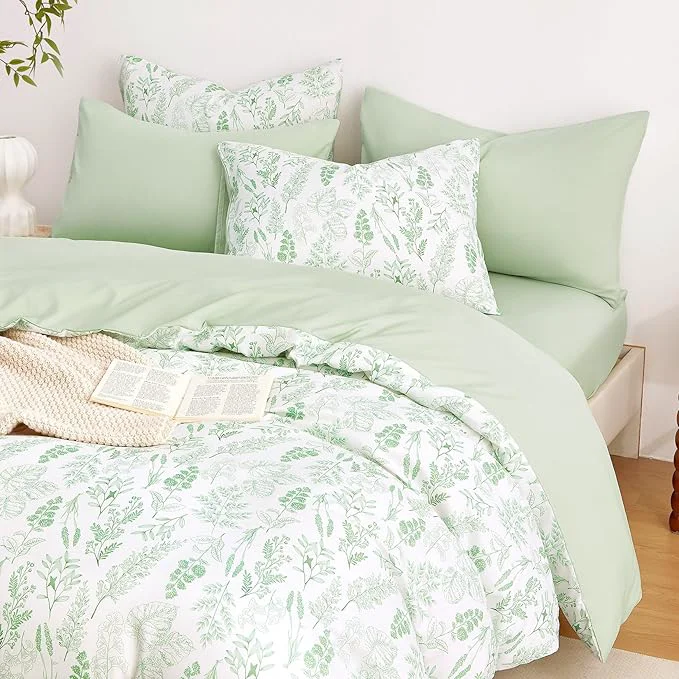 Traditional Wake In Cloud – Floral Duvet Cover Set Botanical Vintage Flower Coquette Cottagecore Aesthetic for Women Teen Girls Soft Lightweight Bedding 3-Piece Light Green Twin Twin XL Size Elite