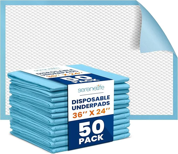 Professional Disposable Underpads 50 Count Incontinence Pads for Pets Babies Kids amp Adults Super Absorbent amp Leak-Resistant 36 x 23 Inch Chuck Pads Water-Resistant PE Backsheet Verified