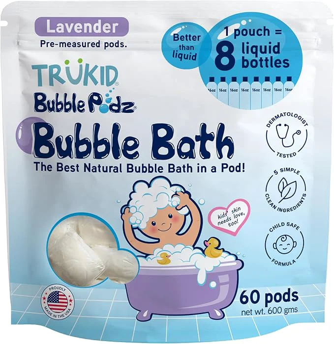 Minimalist TruKid Bubble Podz Bubble Bath for Kids Babies Tear Gentle Original Design