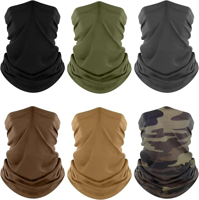 Eco-Friendly Fuinloth Neck Gaiter 6 Pack Cooling UV Protection Bandana Face Mask Gator Scarf Professional