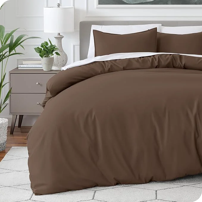 Comfortable Bare Home Bedding Duvet Cover Extra Long Size – Premium 1800 Super Soft Collection – Lightweight Cooling – Soft Breathable Bedding Duvet Cover Twin Twin XL Cocoa Sophisticated