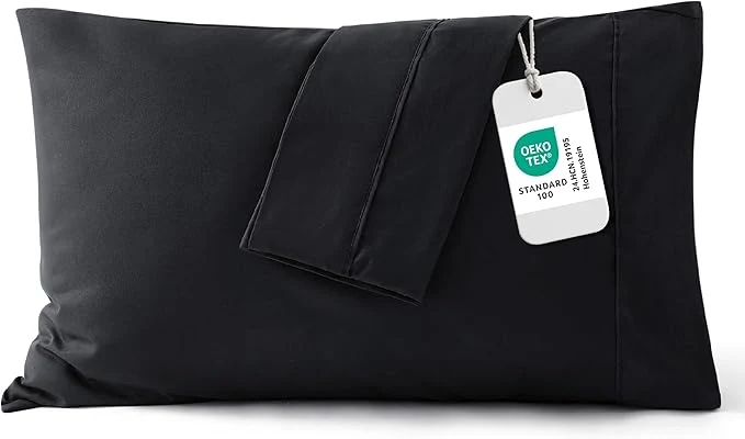 Casual Bedsure King Size Pillow Cases Set of 2 – Black Brushed Microfiber Pillowcases 2 Pack Super Soft Pillow Case Cover with Envelope Closure for Kids Wrinkle Fade Resistant 20×36 Inches Fashionable
