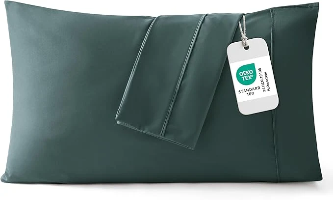 Lightweight Bedsure King Size Pillow Cases Set of 2 – Forest Green Brushed Microfiber Pillowcases 2 Pack Super Soft Pillow Case Cover with Envelope Closure for Kids Wrinkle Fade Resistant 20×36 Inches Innovative