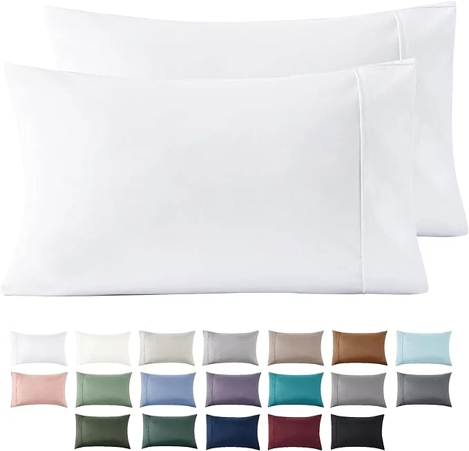 Genuine Bedsure King Size Pillow Cases Set of 2 – White Brushed Microfiber Pillowcases 2 Pack Super Soft Pillow Case Cover with Envelope Closure for Kids Wrinkle Fade Resistant 20×36 Inches Refined