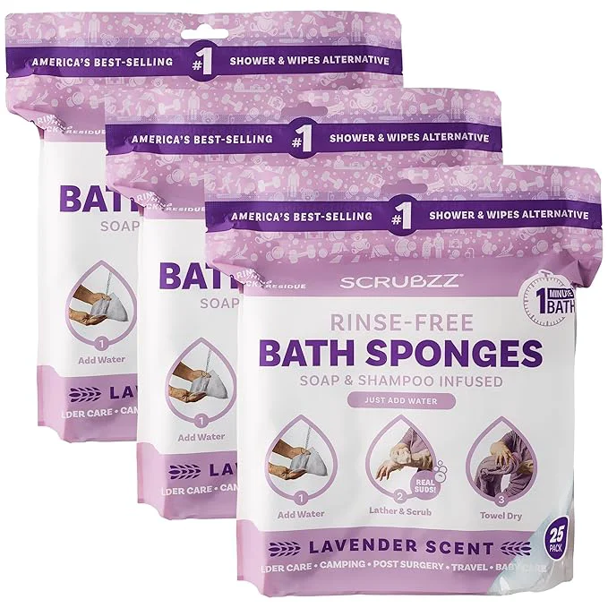 Traditional Scrubzz Disposable No Rinse Bathing Wipes Specialty