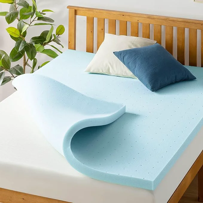 Pure Price Mattress 1.5 Inch Ventilated Memory Foam Mattress Topper Cooling Gel Infusion CertiPUR-US Dorm Essentials Queen Practical