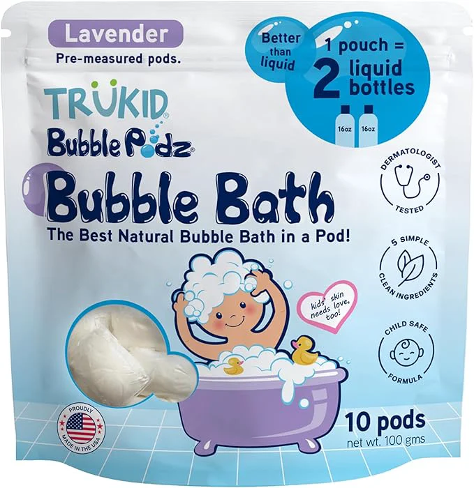 Superior TruKid Bubble Podz Bubble Bath for Kids Babies Tear Gentle Organic