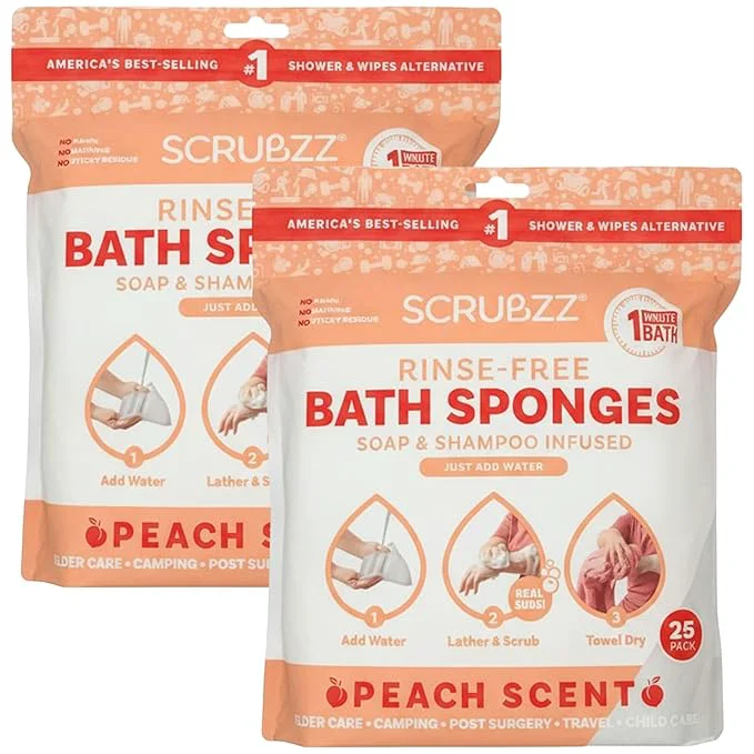 Healthy Scrubzz Disposable No Rinse Bathing Wipes Official