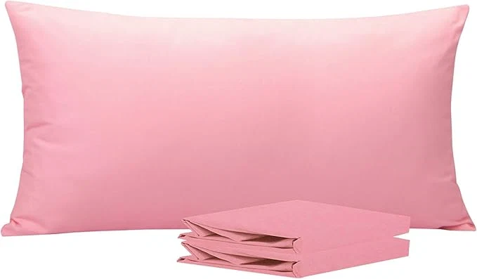 Comfortable NTBAY King Pillowcase Set – 2 Pack Brushed Microfiber 20×40 Pillowcases – Soft Wrinkle- Fade-Resistant Stain-Resistant Pink Pillowcases with Envelope Closure – 20×40 Inches Pink Next-Generation