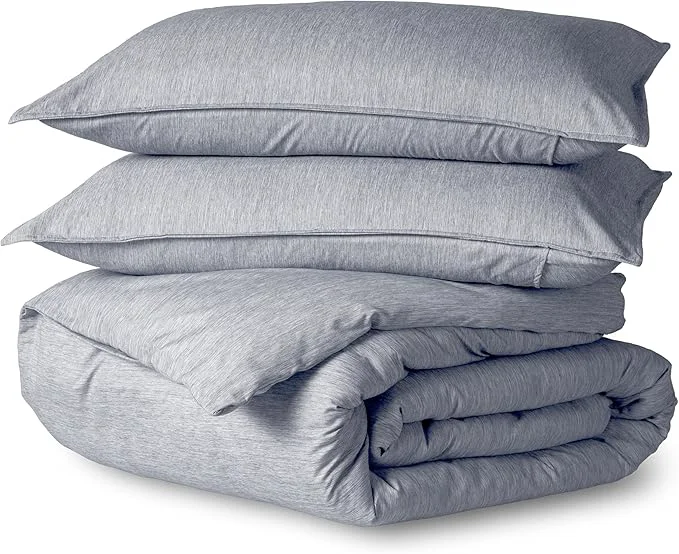 Secure Bare Home Bedding Duvet Cover Oversized King Size – Premium 1800 Super Soft Collection – Lightweight Soft Textured Duvet Cover Oversized King Heathered Midnight Blue Authentic