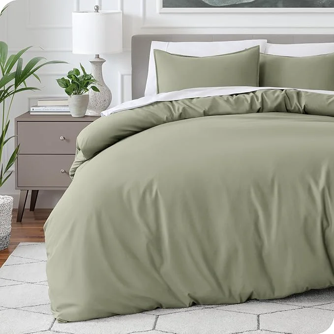 Dependable Bare Home Bedding Duvet Cover Queen Size – Premium 1800 Super Soft Collection – Lightweight Cooling – Soft Breathable Bedding Duvet Cover Queen Sage Convenient