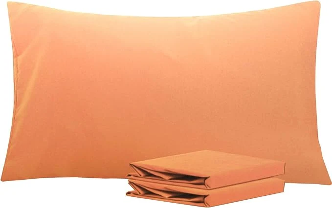 Superior NTBAY King Pillowcase Set – 2 Pack Brushed Microfiber 20×36 Pillowcases – Soft Wrinkle- Fade-Resistant Stain-Resistant Pale Orange Pillowcases with Envelope Closure – 20×36 Inches Pale Orange Sustainable