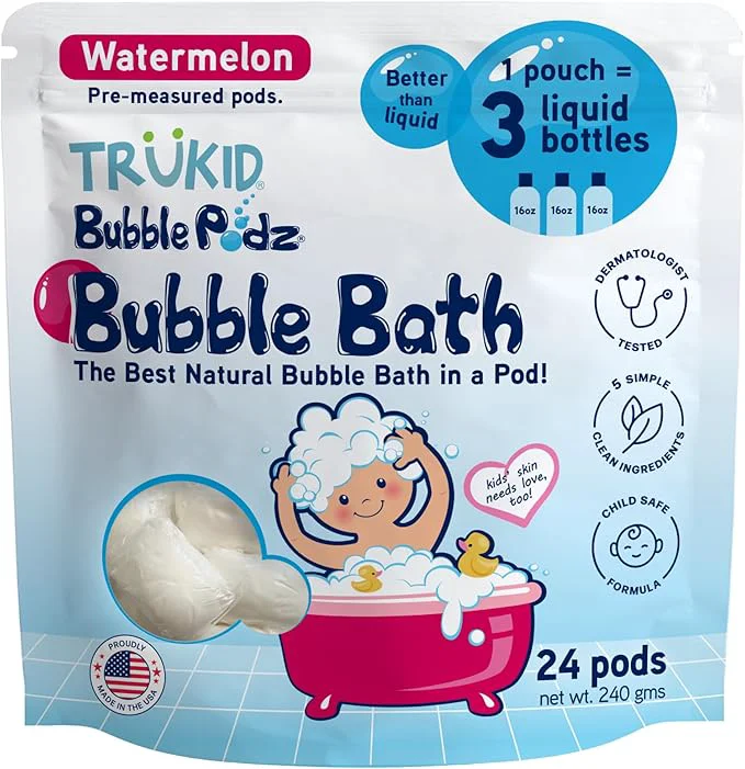 Eco-Friendly TruKid Bubble Podz Bubble Bath for Kids Babies Tear Gentle Healthy