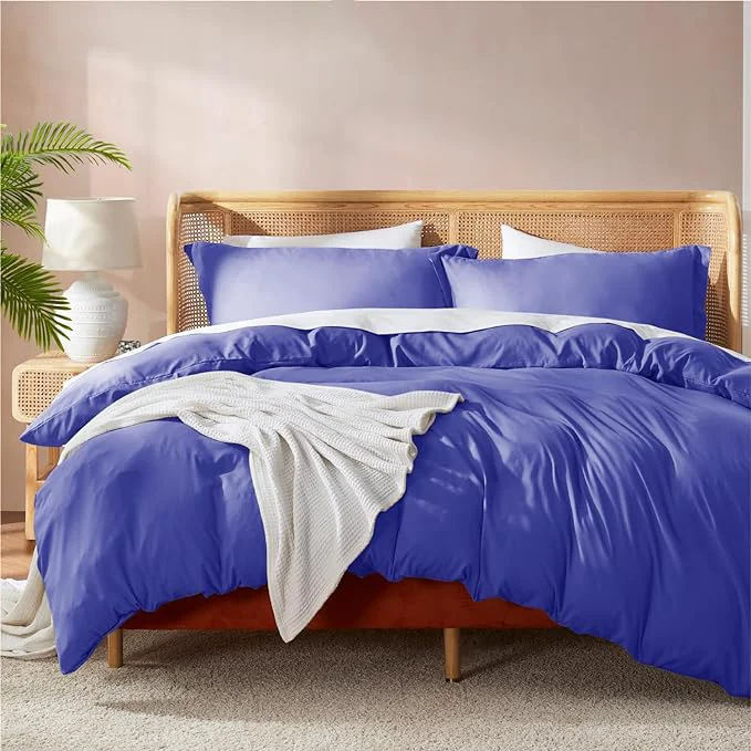 Trusted Nestl Twin Duvet Cover Set – Soft Double Brushed Royal Blue Duvet Cover Twin XL 2 Piece with Button Closure 1 Duvet Cover 68×90 inches and 1 Pillow Sham Solid