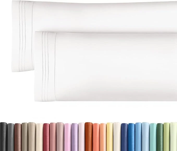 Prestigious Body Pillowcases Set of 2-20×54 Long Body Pillow Case – Soft Body Pillow Cover for Sleeping amp Side Sleepers – Comfy Breathable amp Fade – Machine Washable w Envelope Enclosure – Antique White Official